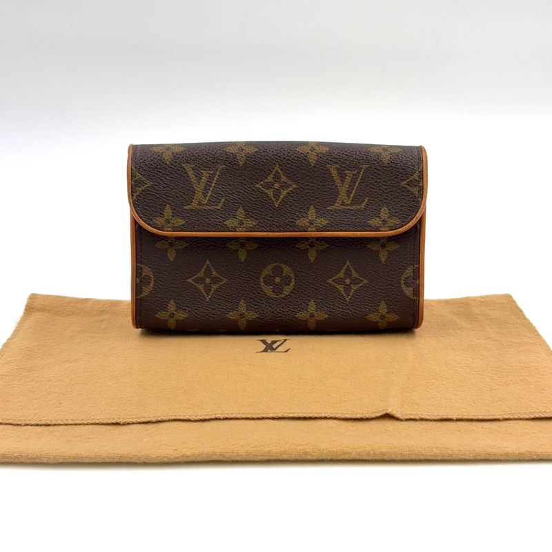 Louis Vuitton Pochette Twin PM Monogram XS Leather X PVC Brown Shoulder Bag