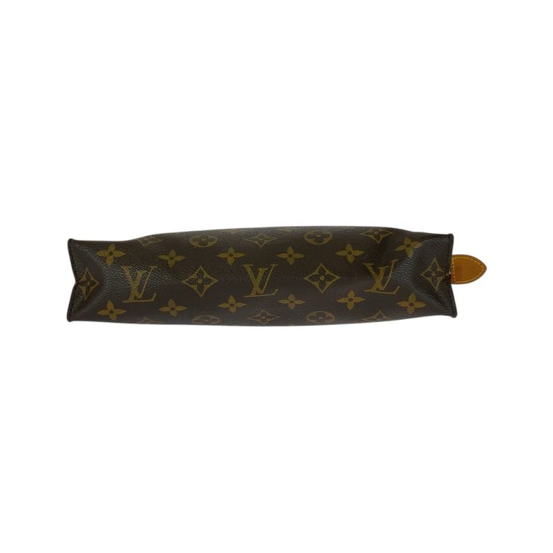 Louis Vuitton Vintage Monogram Poche Toilette 26 Brown Leather M47542 Clutch