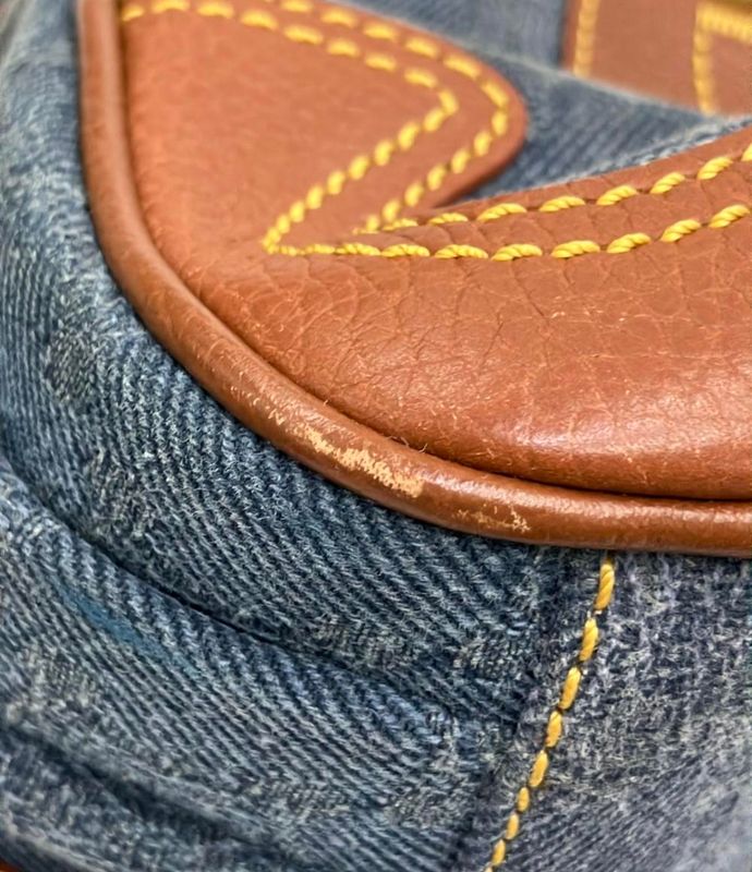 Celine Handbag Boogie Bag Denim Macadam Women's Celine