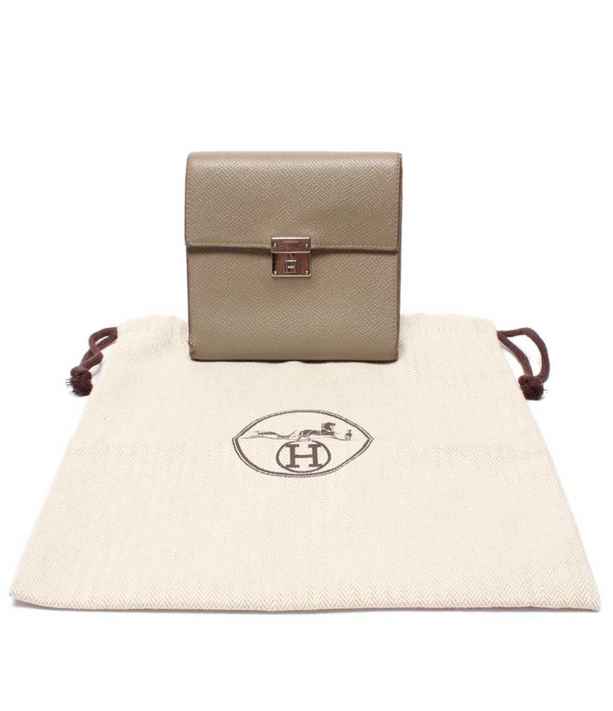 Hermes Trifold Wallet Engraved C Silver Hardware Click 12 Ladies Hermes