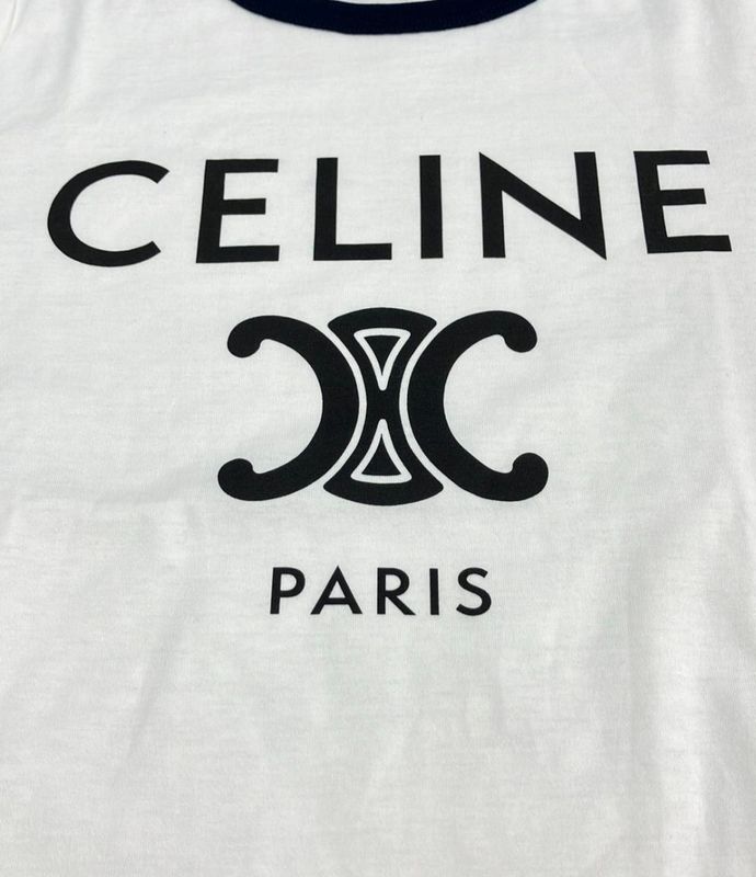 Celine Short Sleeve T-Shirt Women Size L Celine