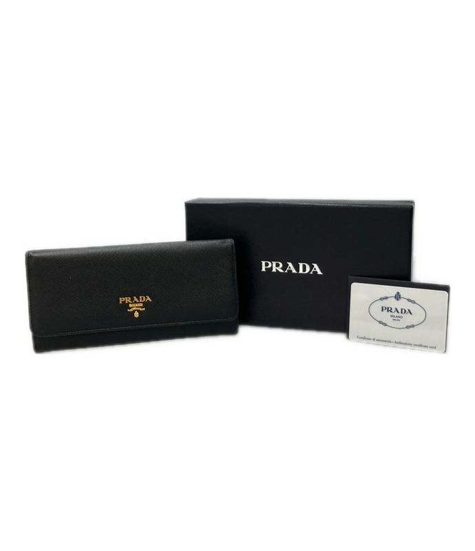 Prada Long Wallet Saffiano Metal Oro 1m1132 Ladies Prada