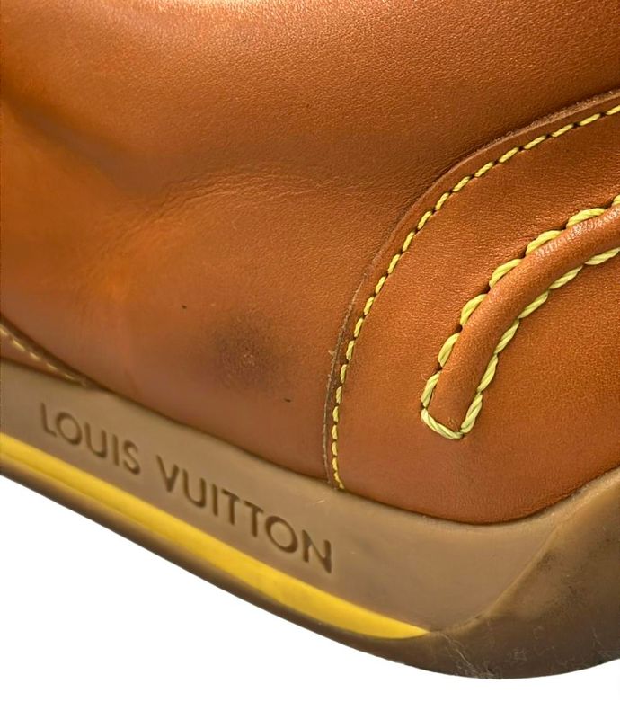 Louis Vuitton Low Cut Sneakers Leather Go1003 Men's Size 6 1/2 (S) Louis Vuitton