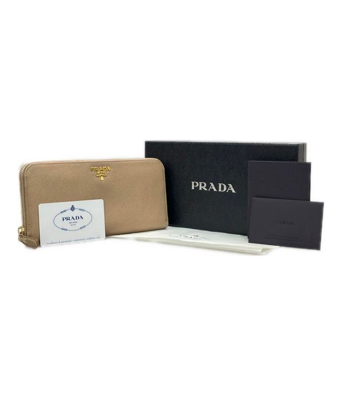 Prada Round Zipper Long Wallet 1ml506 QWA F0770 Women Prada
