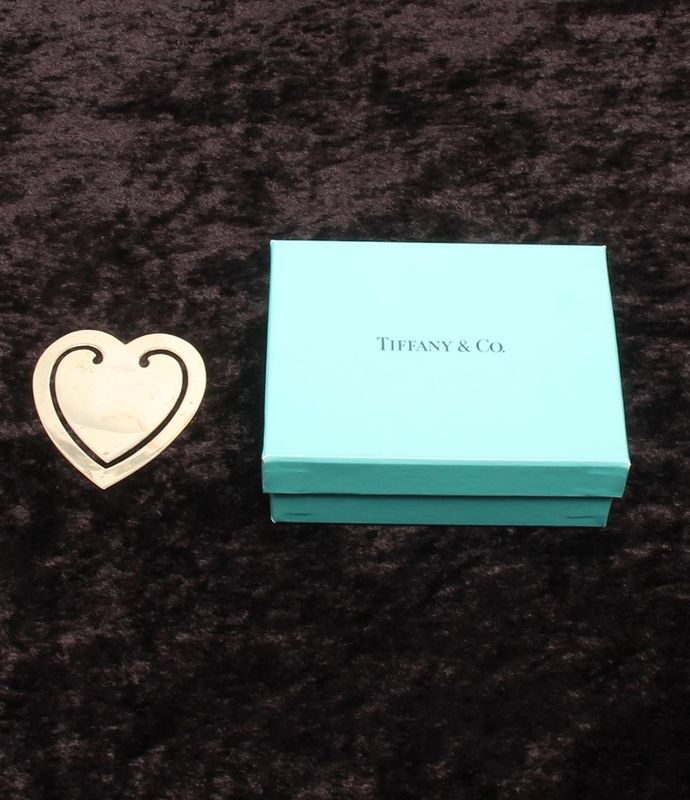 Tiffany & Co Bookmark Sv925 Money Clip Heart Motif Ladies Tiffany & Co