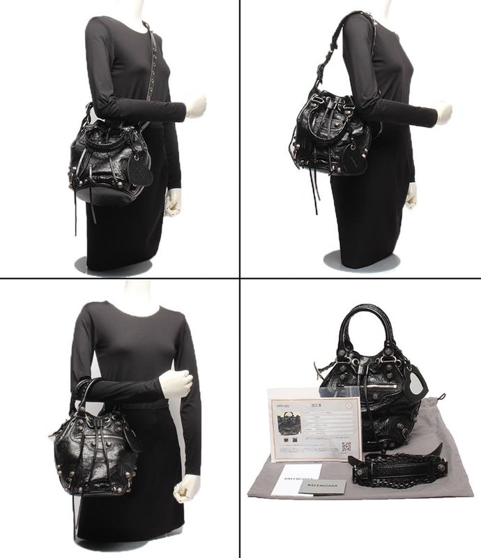 Balenciaga 2way Shoulder Bag Handbag Crossbody Shoulder Bucket Bag Women