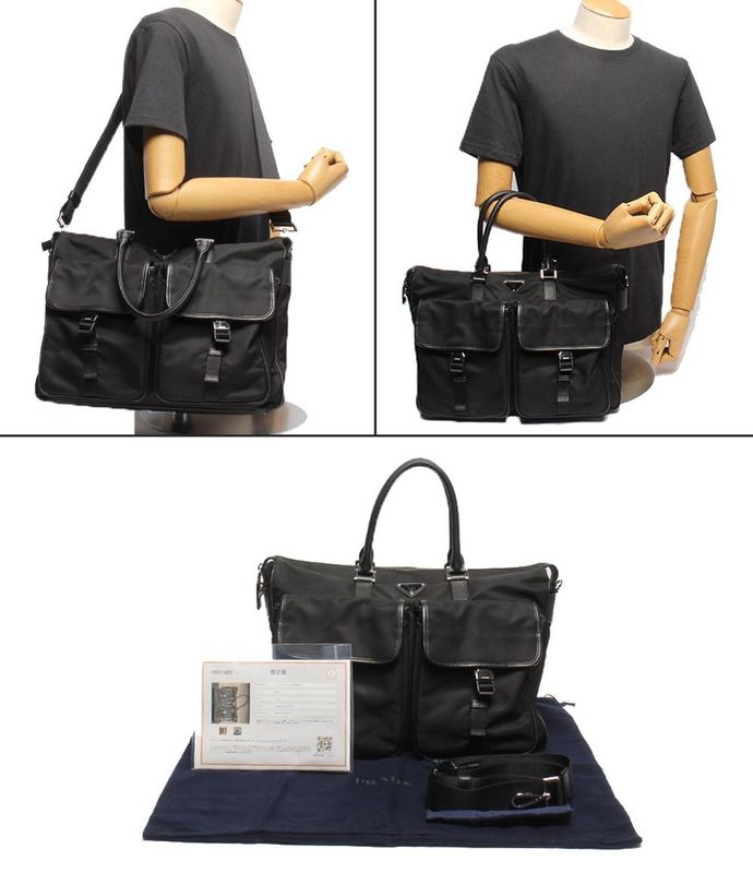 Prada 2way Briefcase Business Bag Shoulder Bag Crossbody 2ve017 Men's Prada