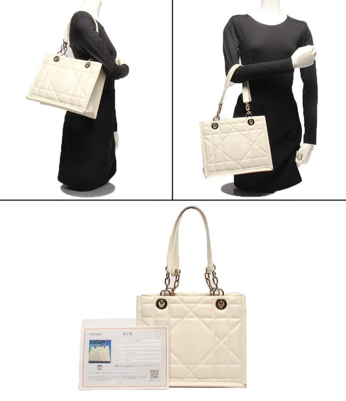 Christian Dior Tote Handbag Arch Cannage Women Christian Dior