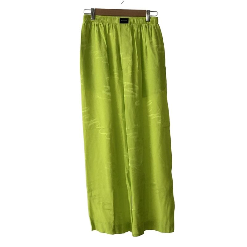 Balenciaga Pants Size 34 S Women - 659026 Yellow Green Full Length/waist Togo M