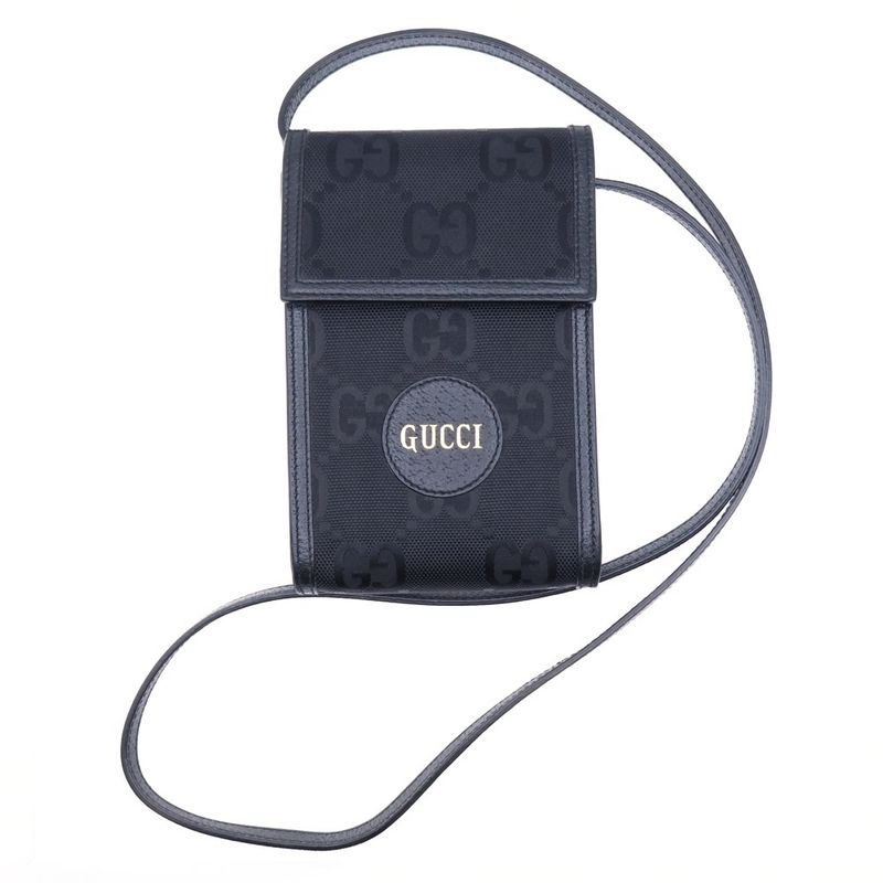 Gucci Off The Grid Shoulder Bag Mini Bag Phone Shoulder Black Canvas And