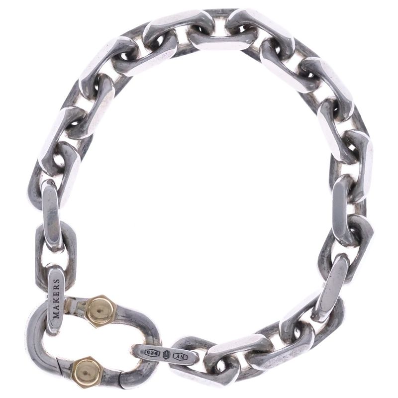 Tiffany & Co 1837 Makers Wide Chain Bracelet Silver Accessories Silver/gold