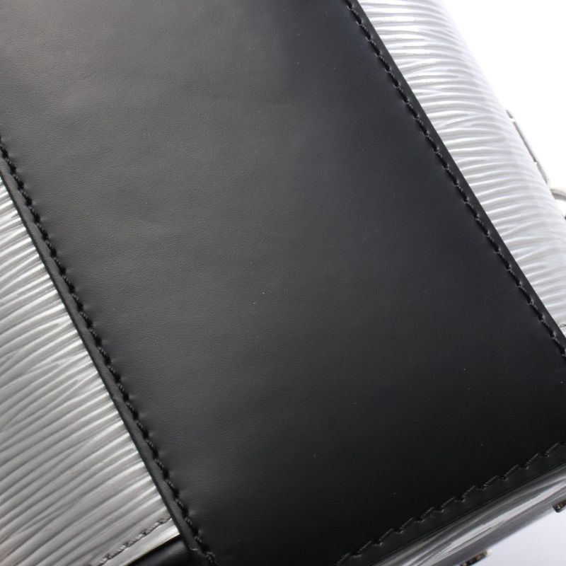 Louis Vuitton Cannes Epi M55316 Silver Noir Black Leather Cannes Ladies Used a