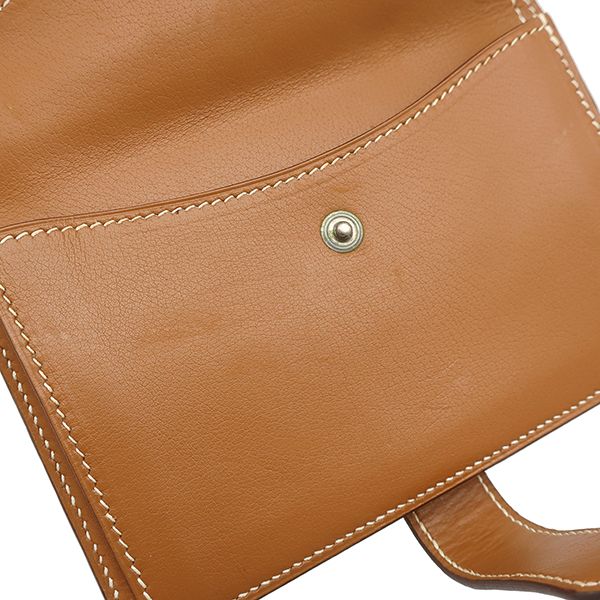 Hermes Bifold Wallet Jura Sikkim Gold Silver Hardware Brown Compact Wallet