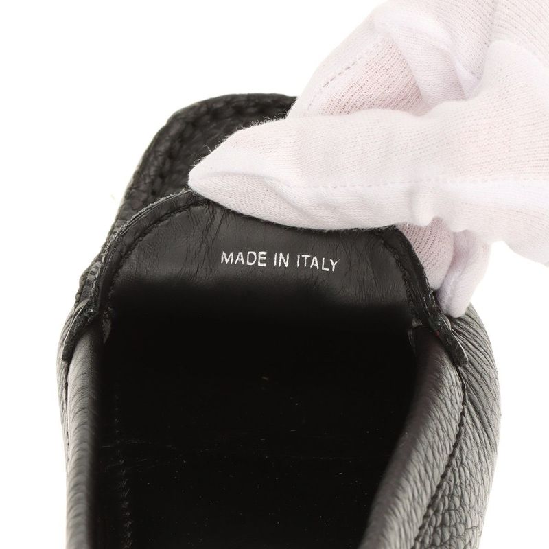 Louis Vuitton 07 Leather Driving Shoes Women's 34 Fa1007 Black Made In Italy