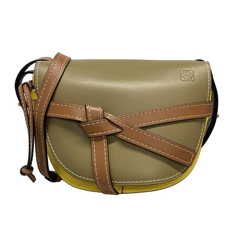 Loewe Shoulder Bag Gate Bag Small 321.54t20 Yellow×khaki×brown Tricolor