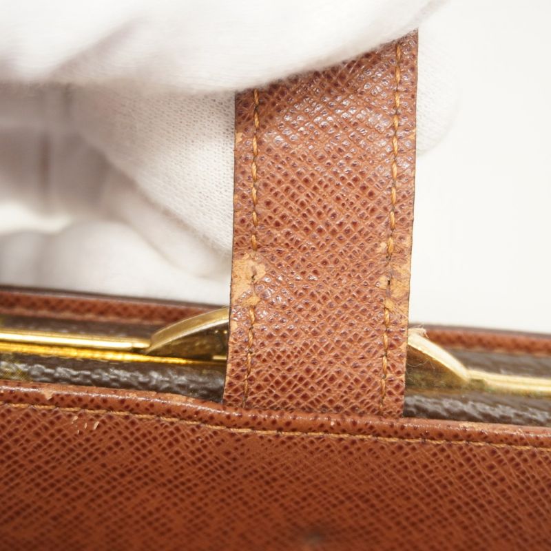 Louis Vuitton Wallet Monogram Porte Monnaie Viennois M61663 Brown Ladies