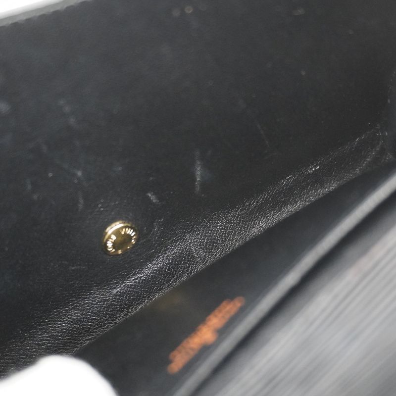 Louis Vuitton Epi Noir Black Clutch Bag Men Women Unisex
