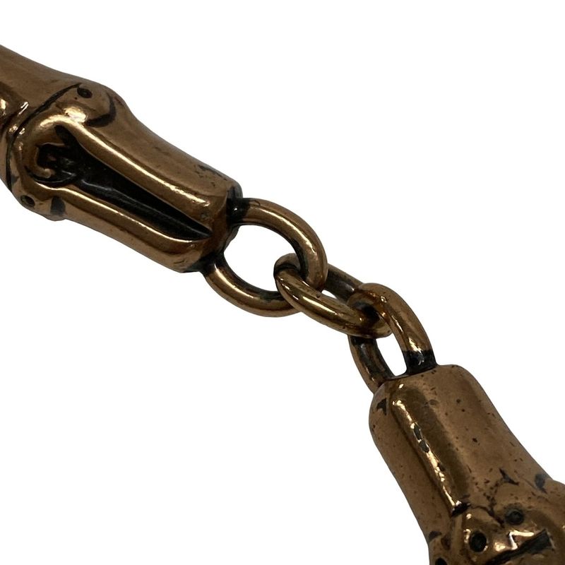 Gucci Handbag GG Pattern 129423 Black And Pink Bamboo Chain