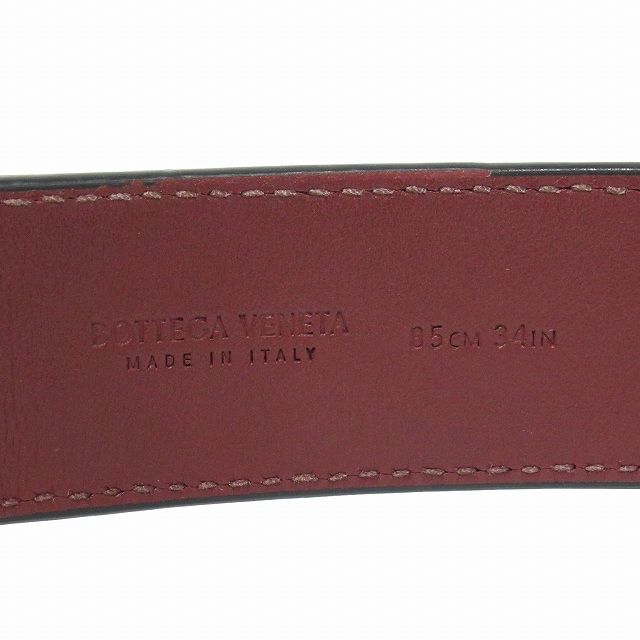 Bottega Veneta Intrecciato Leather Belt Square Buckle Size 85cm (33.46in) 34in