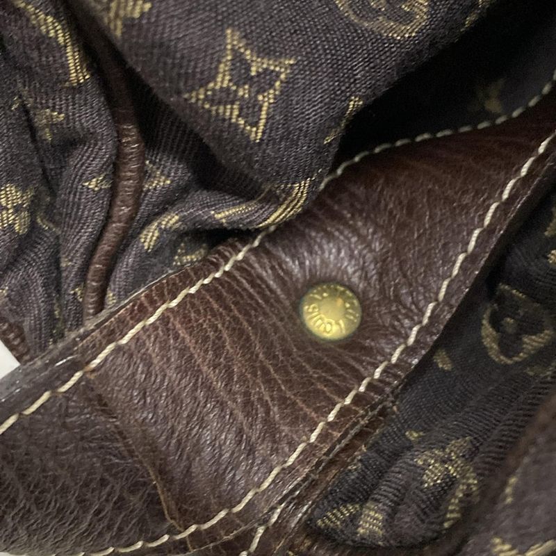 Louis Vuitton Shoulder Bag Monogram Mini Lin Saumur XL M95220 Ebène