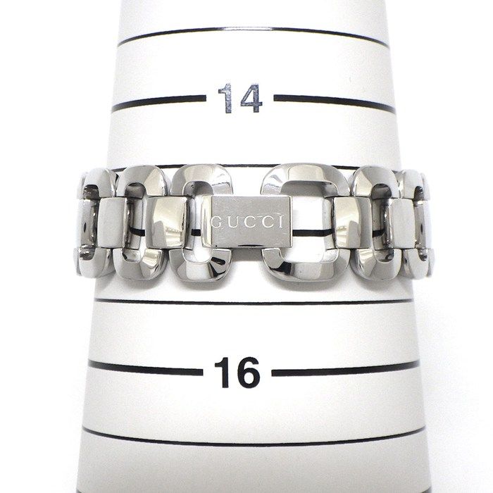 Gucci Watch G Collection 125.5 Ya125507 Square Sunray Brown Dial SS Quartz