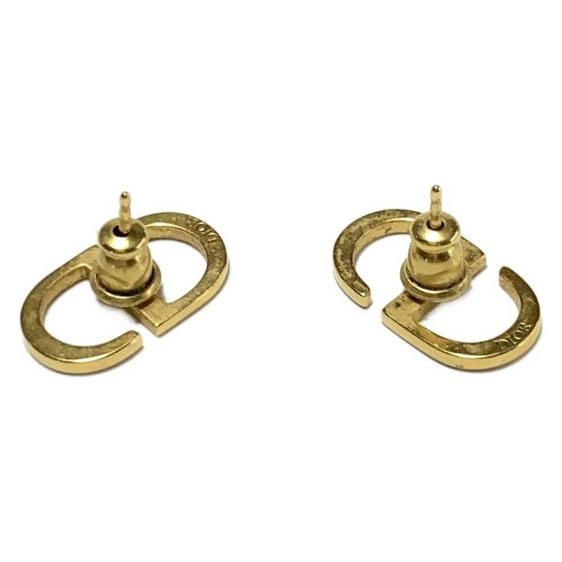 Dior/christian Dior Earrings - Gold CD Motif