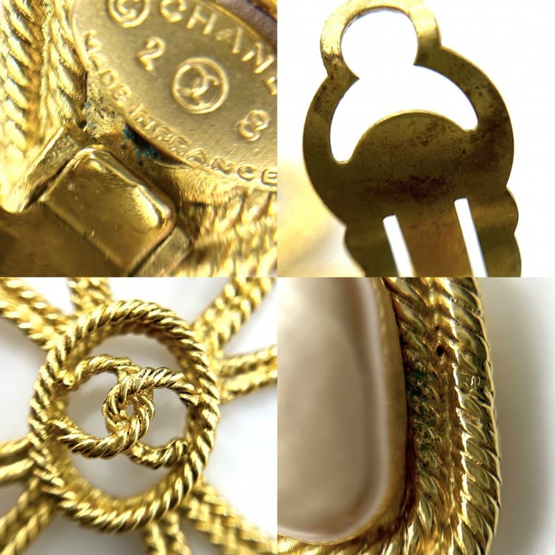 Chanel Earrings Ladies Coco Mark Accessories Clover Coco Vintage Gold Chanel GP