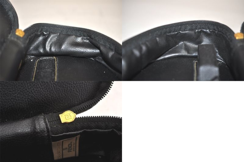 Fendi Vintage Pecan Handbag Purse Pvc Leather Brown Black Junk 4398n