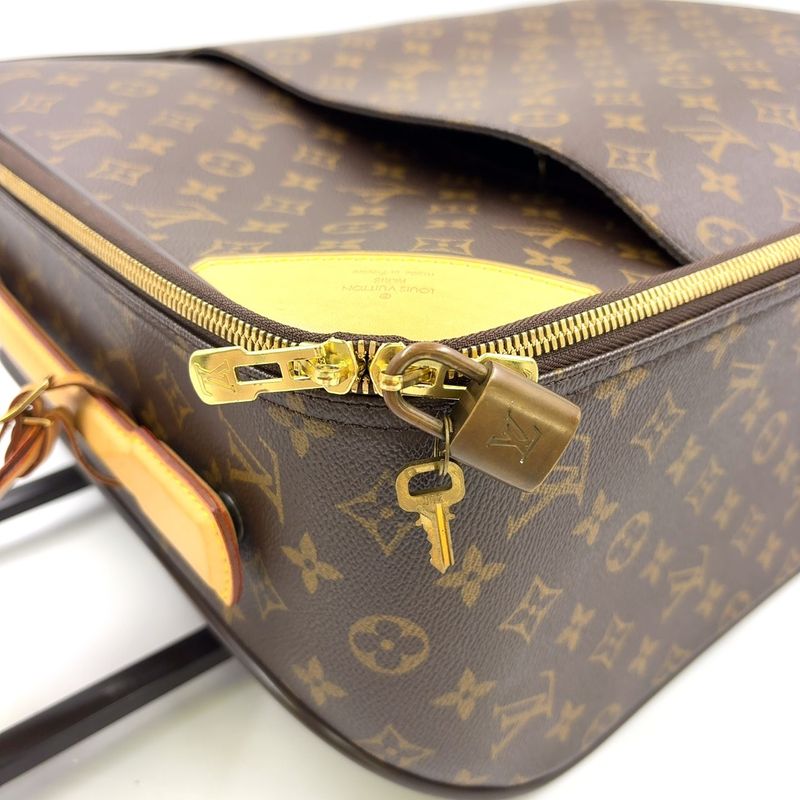 Louis Vuitton Pegase 45 Monogram Leather X PVC Brown Bag Gold M23293