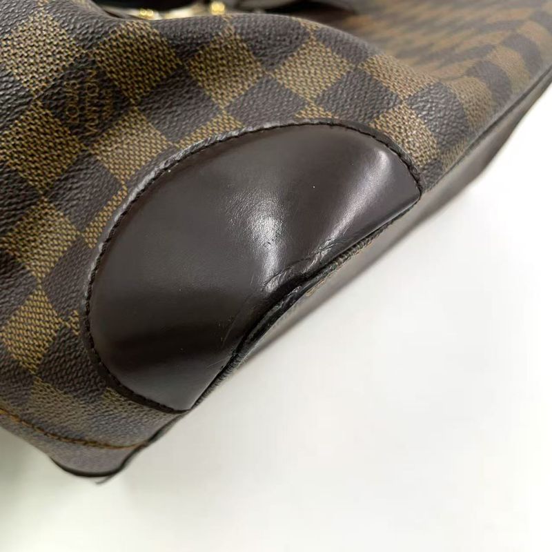 Louis Vuitton Hampstead MM Damier Ebene Damier Ebene Leather × PVC Brown Tote