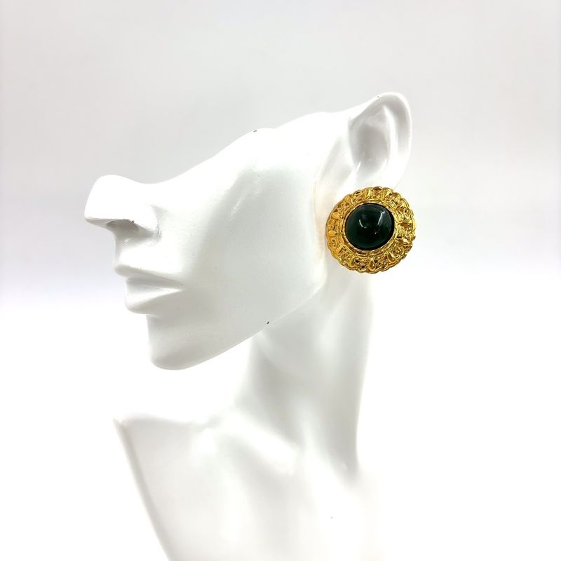 Chanel Gripoa GP Green Earrings And Earrings Gold