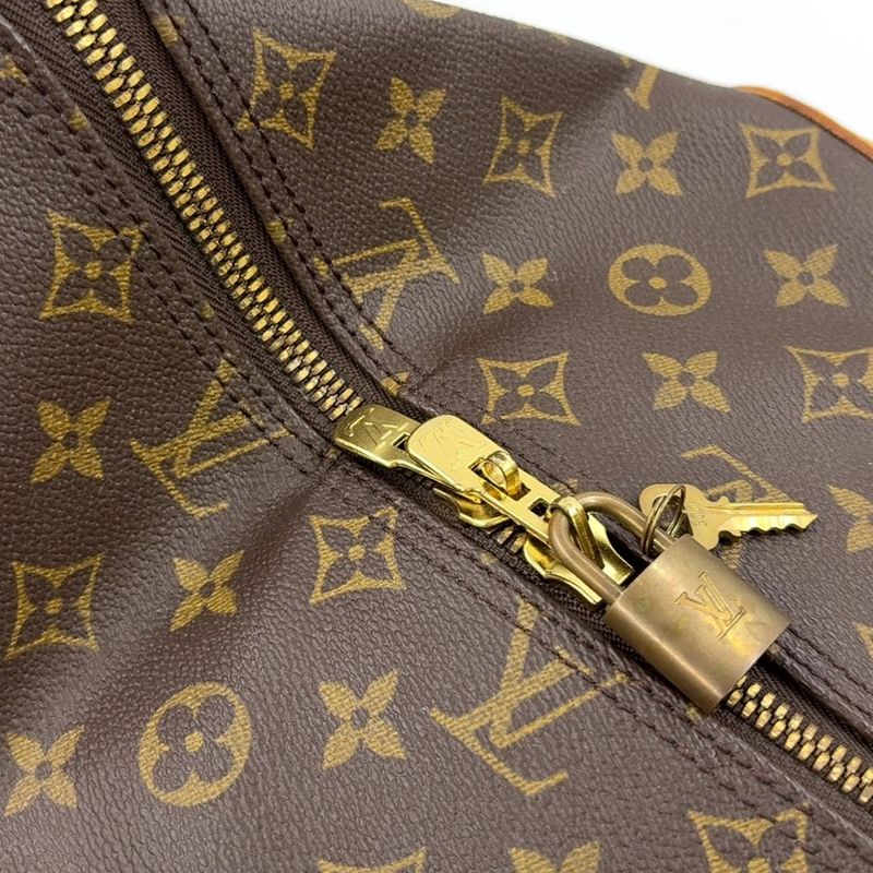 Louis Vuitton Cruiser Bag 40 Monogram Leather × PVC Brown Boston Bag Gold M41139