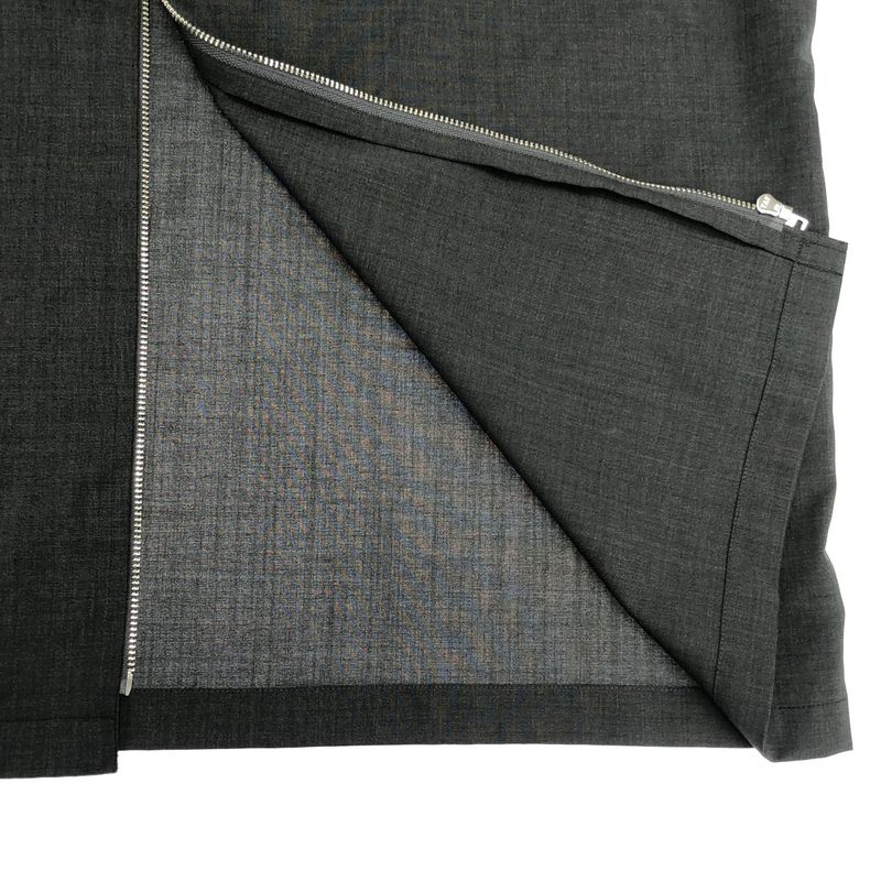 Prada 21ss Wool Zip-Up Shirt Sc540 1rii Gray M