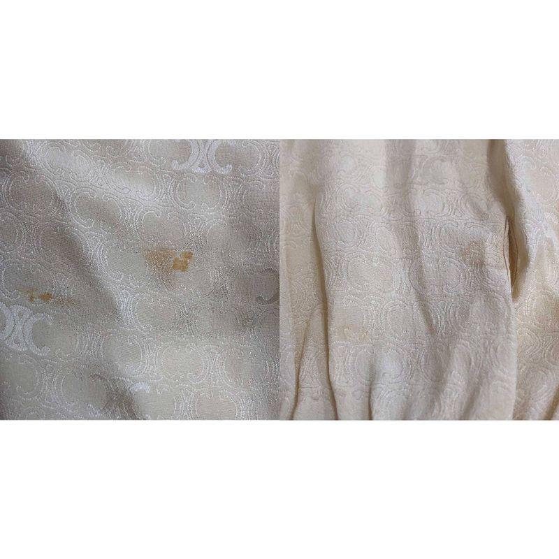 Celine Lavalliere Triomphe Monogram Silk Bow Tie Dress 2r35f779r Beige 38