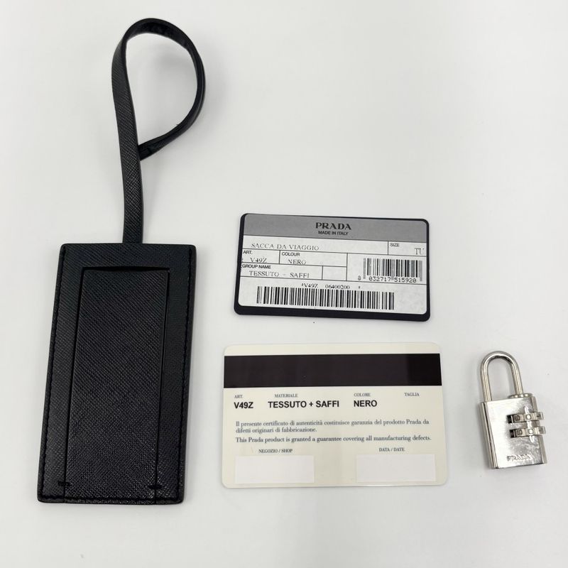 Prada Boston Bag Unisex Triangle Logo Tote Travel Bag Men Ladies Prada V49Z