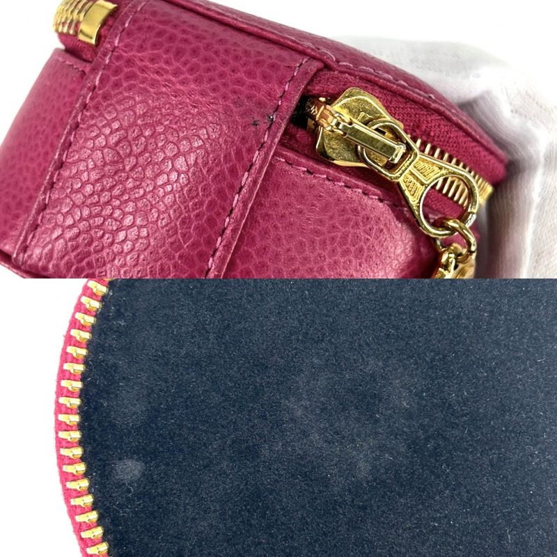 Chanel Pouch Jewelry Case Accessory Round Small Coco