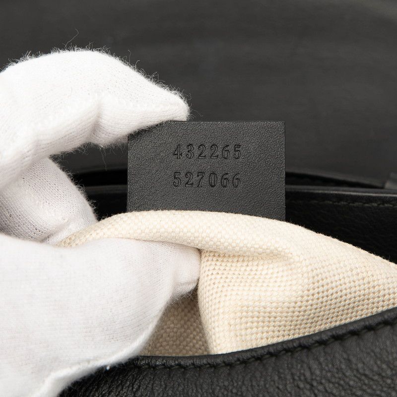 Gucci GG Marmont Sherry Line Chain Backpack 432265 527066 Black Leather Ladies