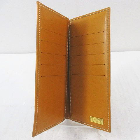 Gucci Old Gucci Long Wallet Card Case Billfold GG Micro Brown Canvas Leather