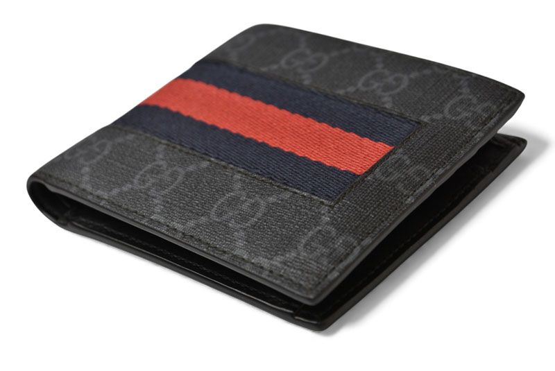 Gucci Wallet Bifold Wallet Gucci Men's Wallet GG Supreme New Web Sherry Line