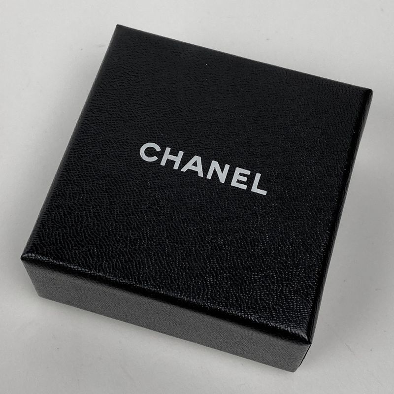 Chanel Coco Mark Necklace Camellia Necklace Silver Plated Silver Black Ladies