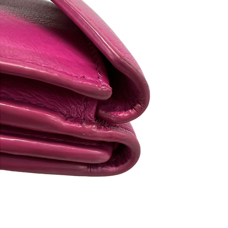 Balenciaga Trifold Wallet Paper Mini Wallet 391446 Pink Leather