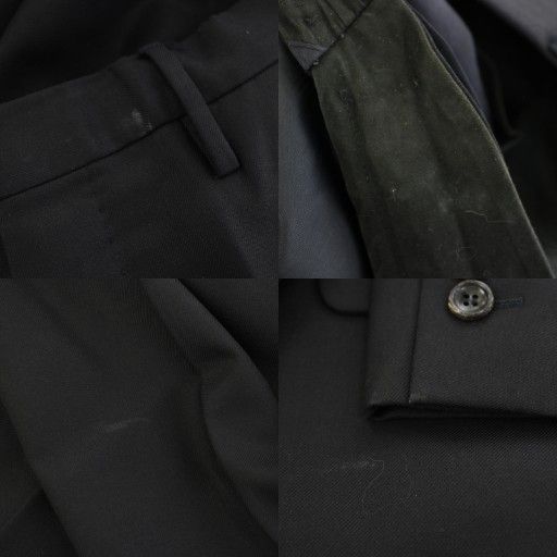 Gucci Suit Set-up Top And Bottom Tailored Jacket Single Pants Slacks 44 Black