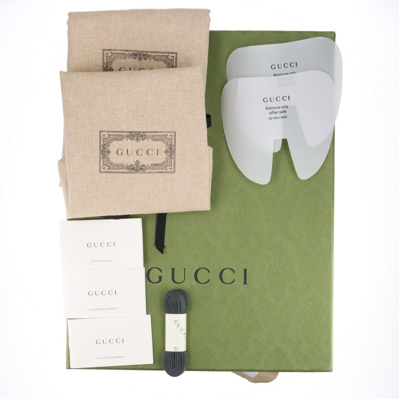 Unused Gucci GG Supreme Lighton Leather Low Cut Sneakers Lace Up Shoes 11