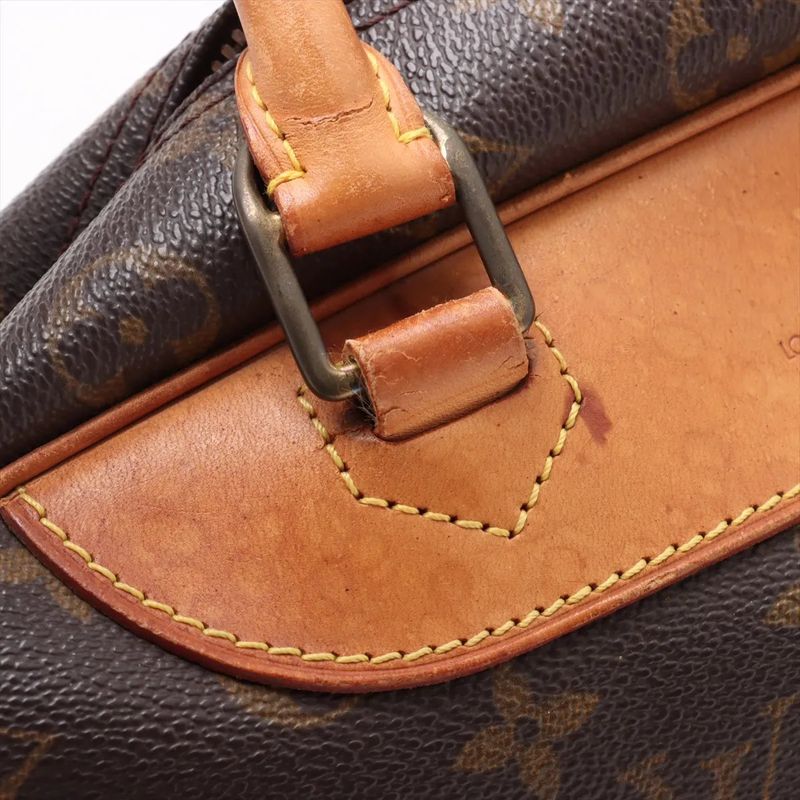 Louis Vuitton Monogram Deauville M47270 Leather Handbag Tote Genuine Leather