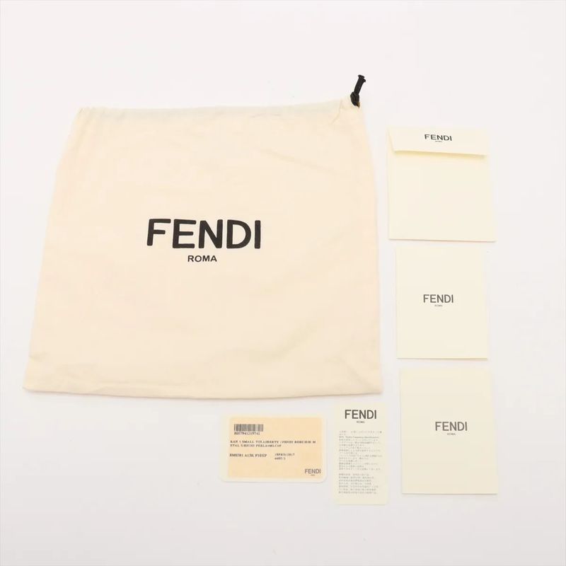 Fendi Mini Canai 8m0381 Leather 2WAY Shoulder Bag Crossbody Hand Women's MMM