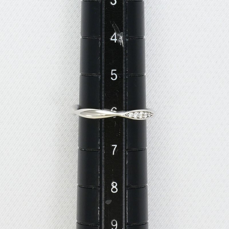 Chanel Pt950 Platinum Ring ・ring No 6 Diamond Total Weight Approximately 3.0g