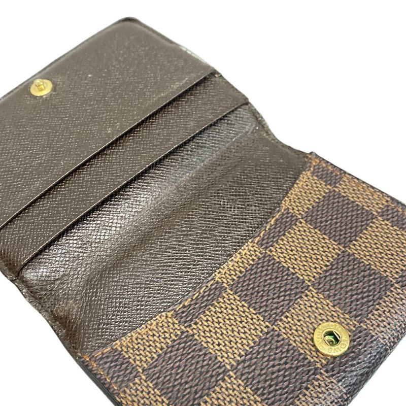 Louis Vuitton Coin Case Damier Lladro N62925 Ebène