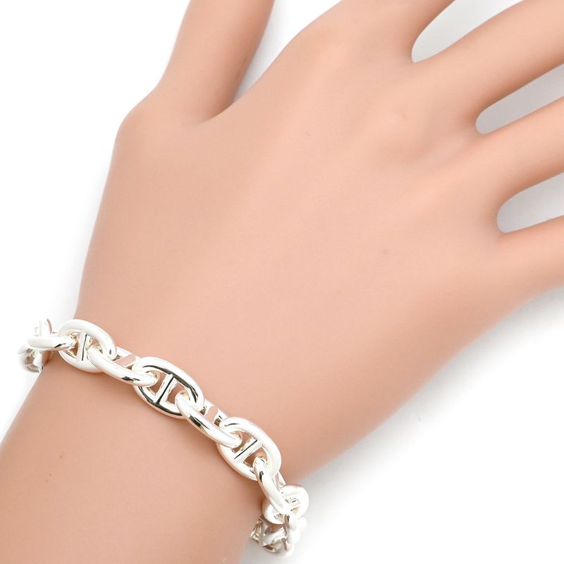 Hermes Bracelet Chaine D'ancre PM Silver 925 Silver 15 Frames Star Ring Silver