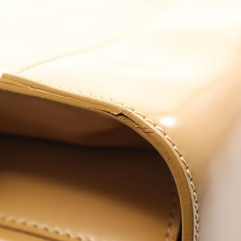 Christian Dior Handbag Maris Pearl Beige Leather Maris Pearl Tote Women Used B