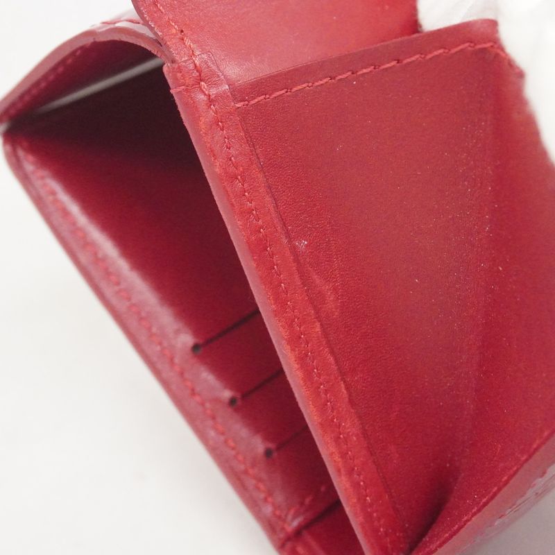 Louis Vuitton Trifold Wallet Vernis Portefeuille Elise M93529 Pomme D'amour